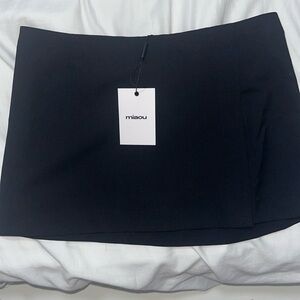Miaou Micro Mini Skirt in black
